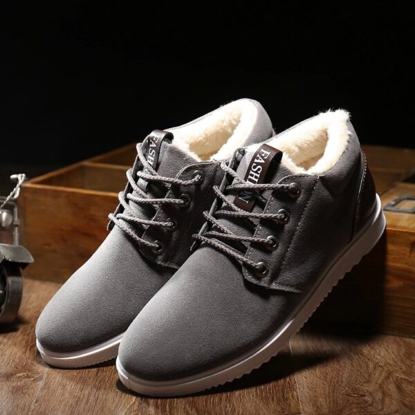 The winter men's casual shoes breathable shoes shoes 1200 British tide scrub and cotton shoes - Image 4