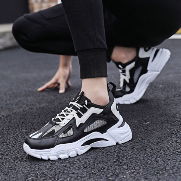White Sneakers Men Non Slip Walking Running Shoes Sports - Image 9
