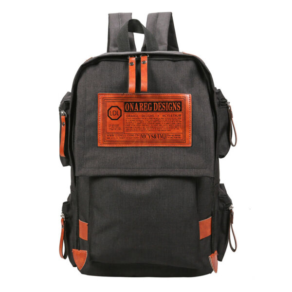 Korean Canvas Backpack, large capacity travel computer, backpack for men, female campus bag for College Students - Image 2