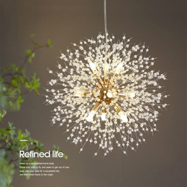 Dandelion Crystal Chandelier Restaurant Bedroom Clothing Shop Lighting - Image 7