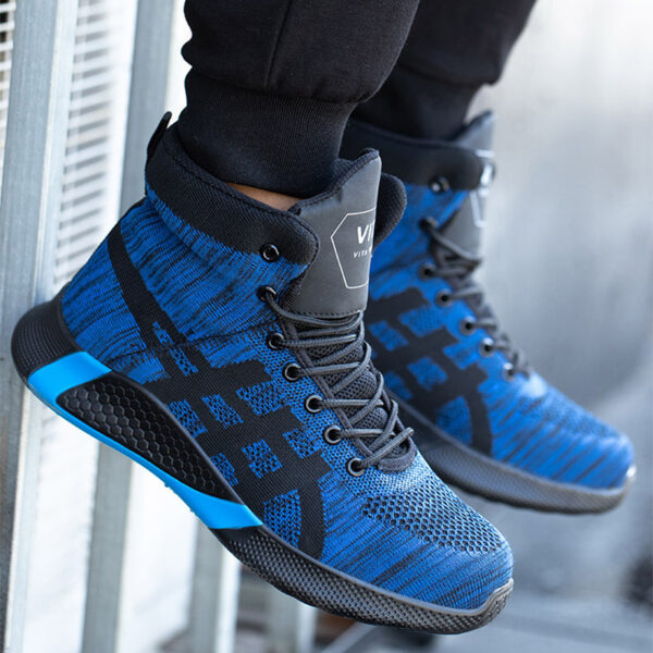 Winter Plush Boots Men Labor Protection Anti-smash Anti-puncture Work Shoes Warm Thickened Breathable Lace-up Safety Shoes - Image 3
