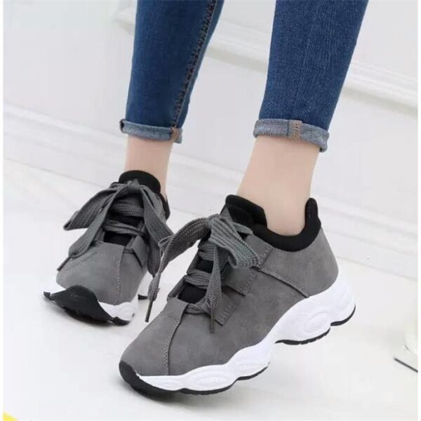 Autumn new small white shoes female wild Korean shoes women shoes female students casual thick-soled running shoes female tide - Image 4
