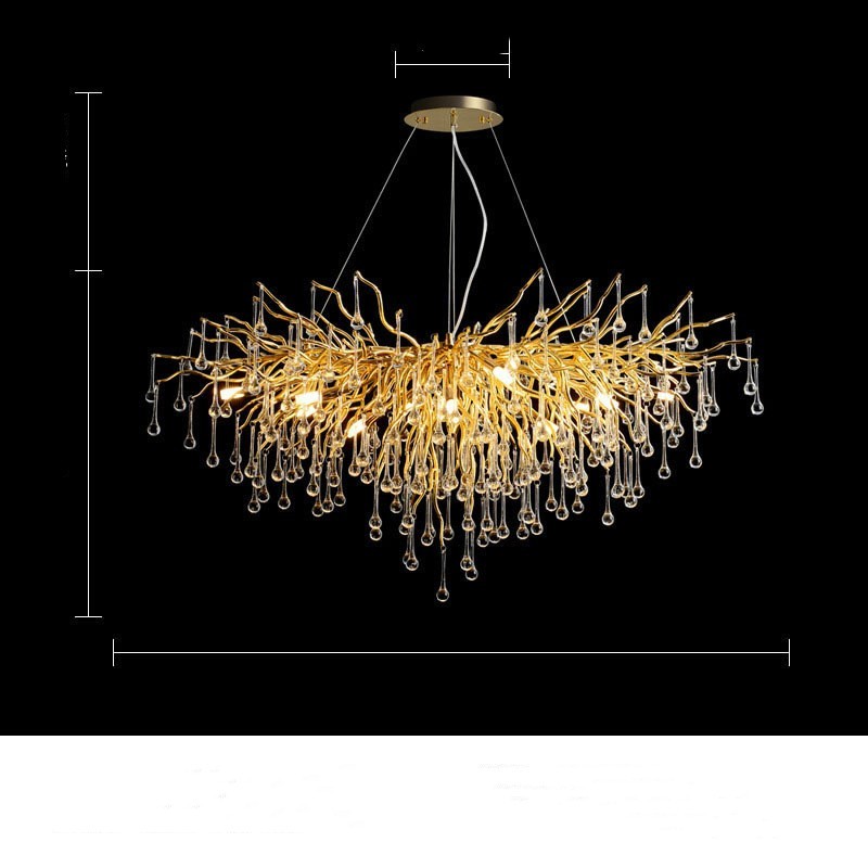 Postmodern Light Luxury Chandelier Water Drop Crystal Lamp Atmosphere - Image 9