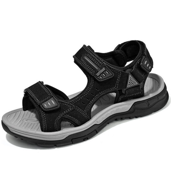 Breathable Men's Sandals Non-slip Top Layer Cowhide - Image 5