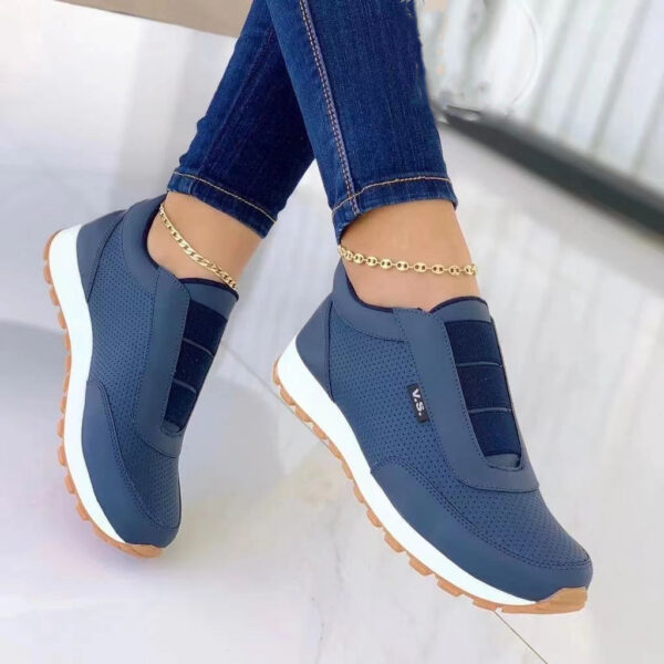 Women Flats Shoes Elastic Band Design Shoes Platform Sneakers - Image 2