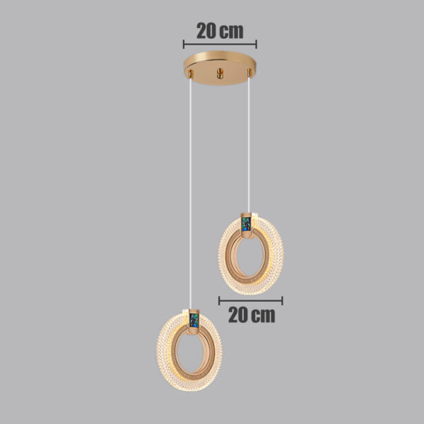 Light Luxury Postmodern Extremely Simple Head Small Chandelier - Image 3
