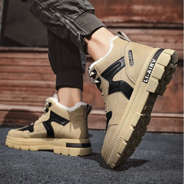 Winter Thickened Velvet Warm Ankle Boots Men Outdoor Subzero Anti-cold Anti-ski Snow Boots Outdoor Casual Walking Running Flat Shoes - Image 7