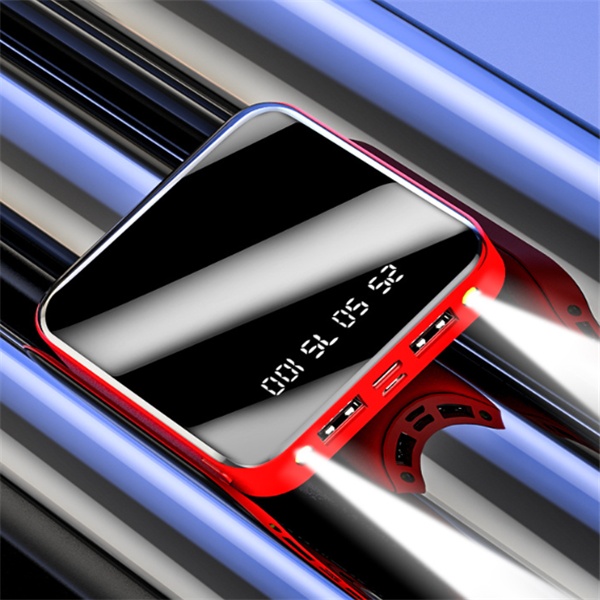 Mini Power Bank 20000 MAh Portable Mirror Digital Display Power Bank - Image 3
