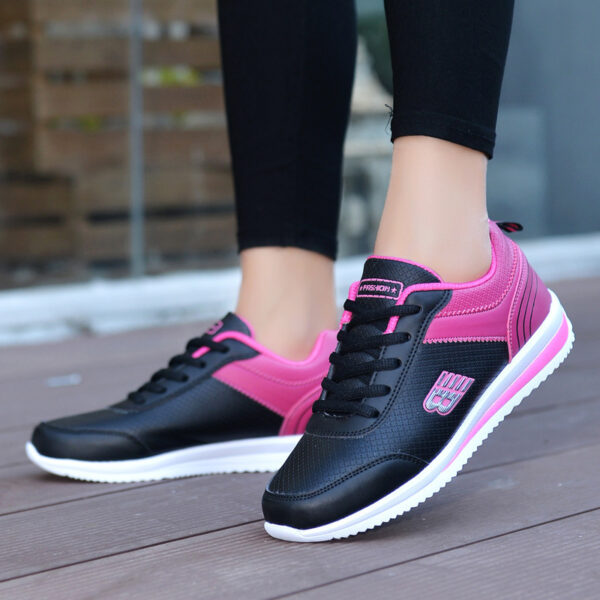 Leather student sneakers women - Image 4