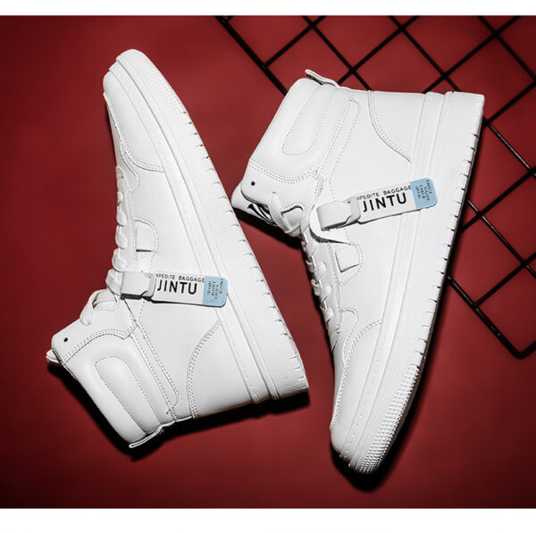 Korean Version Of The Tide Men's White Short Boots - Image 4