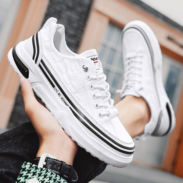 Youth Outdoor Sneakers Low-top Slip-on Casual Shoes Canvas White Shoes - Image 4