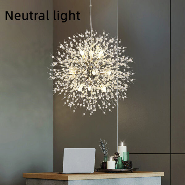 Dandelion Crystal Chandelier Restaurant Bedroom Clothing Shop Lighting - Image 3