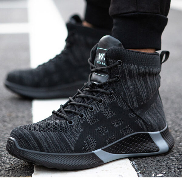 Winter Plush Boots Men Labor Protection Anti-smash Anti-puncture Work Shoes Warm Thickened Breathable Lace-up Safety Shoes - Image 8