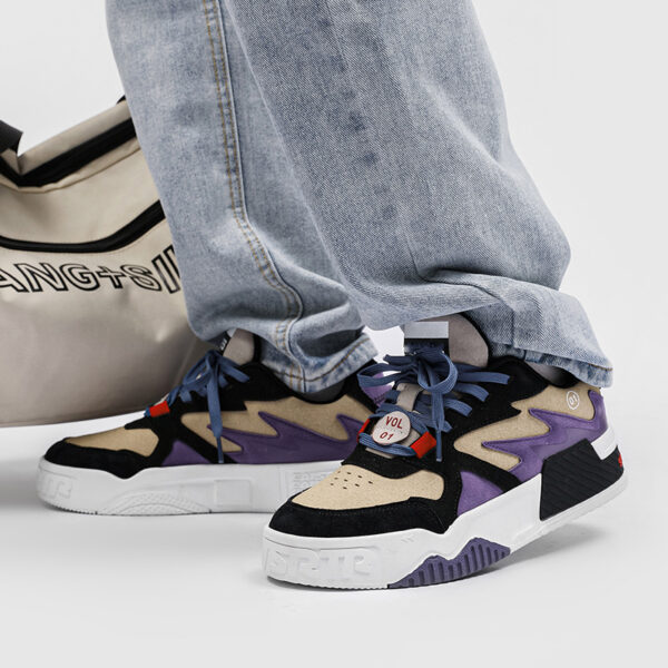 Autumn Student Retro Fashion Trends Sneakers Men's Low-top Lace-up Platform Casual Shoes - Image 5