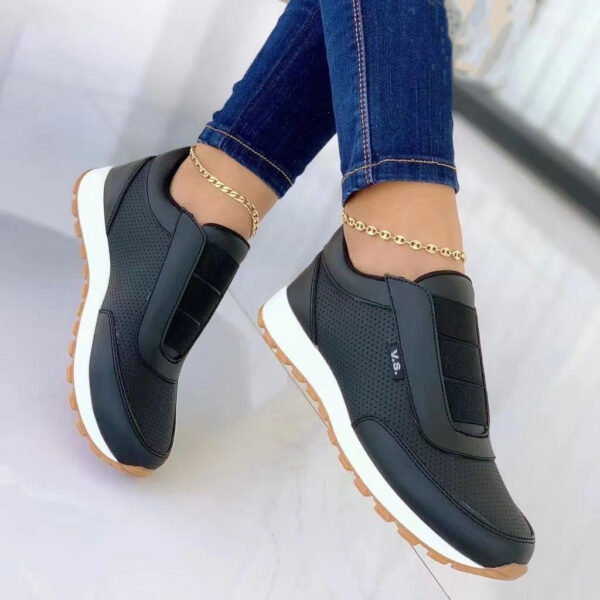 Women Flats Shoes Elastic Band Design Shoes Platform Sneakers - Image 3