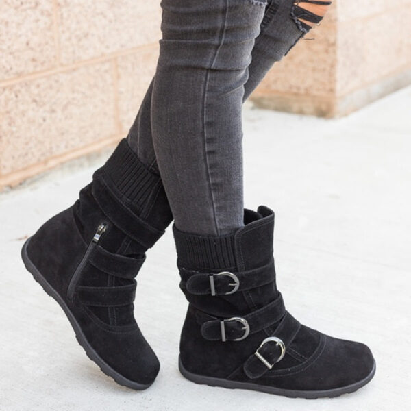 Casual Winter Boots Strap Buckle Shoes - Image 5
