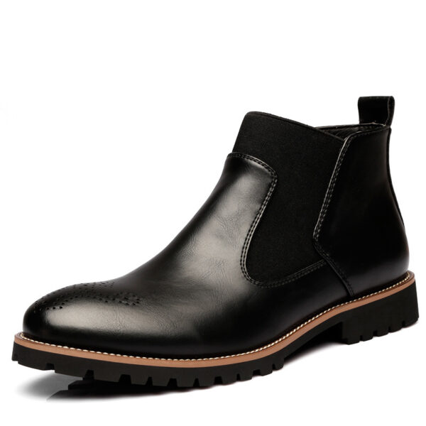 Brock Leather Boots Men Shoes Men Martin Boots - Image 3
