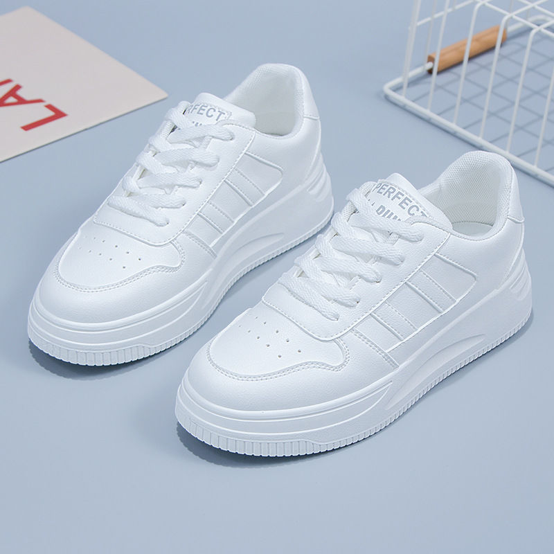Women's All-matching Casual Sports Leather Summer White Sneakers Internet Celebrity - Image 7