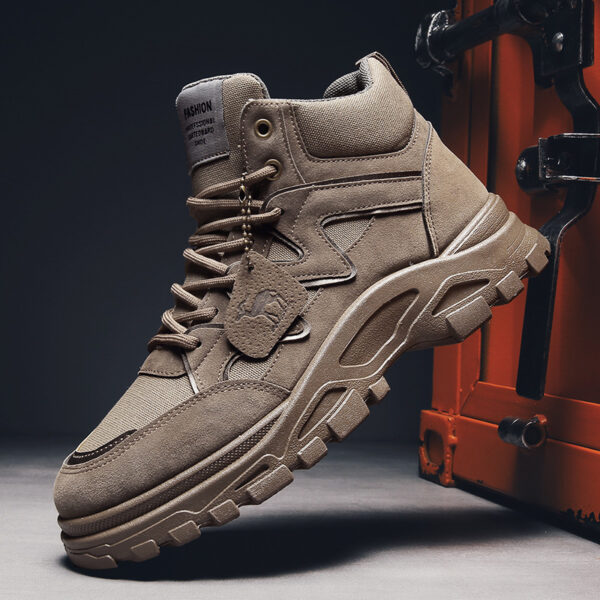 Fall Winter Men High Top Boots Thick Bottom Retro - Image 3