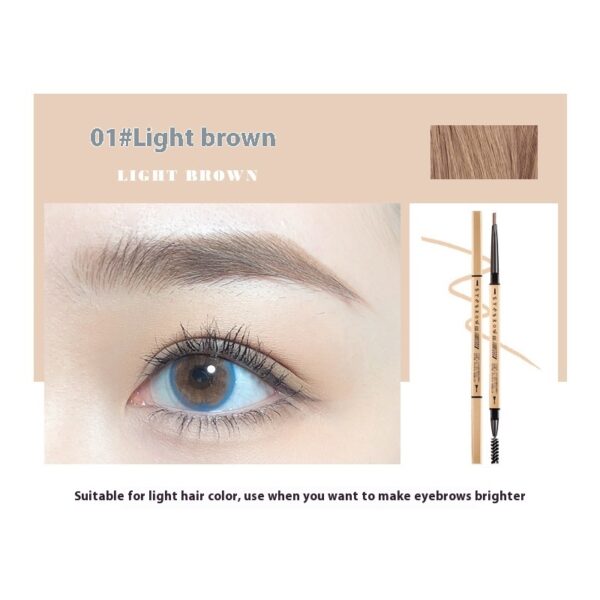 Small Gold Chopsticks Ultra-fine Eyebrow Pencil Discoloration Resistant Natural Ultra-fine - Image 4
