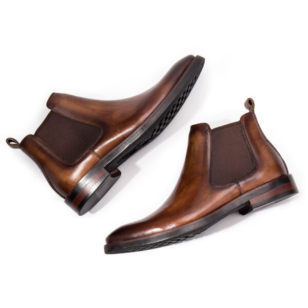 Brown Head Leather Business Shoes For Men - Image 6