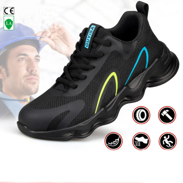 Steel Toe Shoes For Men Work Safety Shoes Nonslip Indestructible Sneakers - Image 3