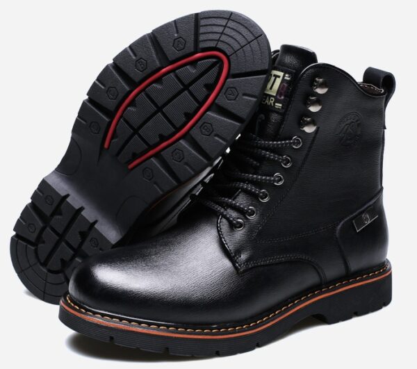 autumn men's casual Martin boots men's plus velvet boots, Europe and the United States men's shoes fashion military boots - Image 9