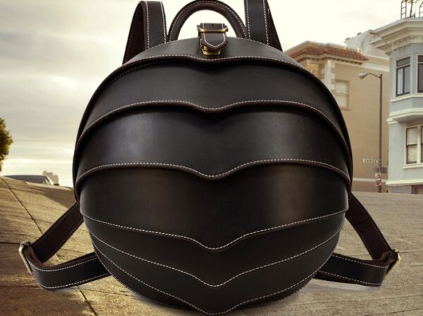 Vintage Leather Creative Backpack Personality Beetle - Image 4