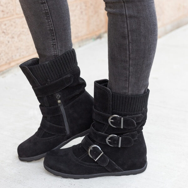 Casual Winter Boots Strap Buckle Shoes - Image 8