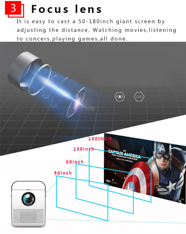 1080P HD portable projector - Image 4
