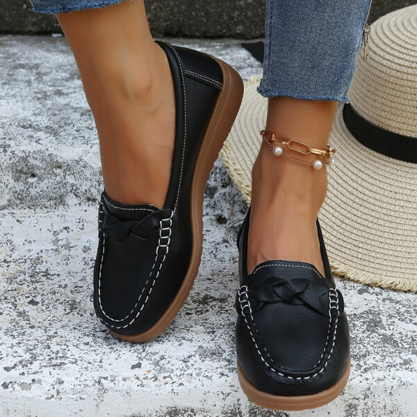 Women Flats Shoes Weave Design Soft Spring Summer Shoes - Image 2