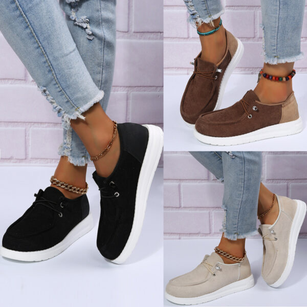 Flat Shoes Woman Breathable Elastic Band Casual Shoes Walking - Image 5