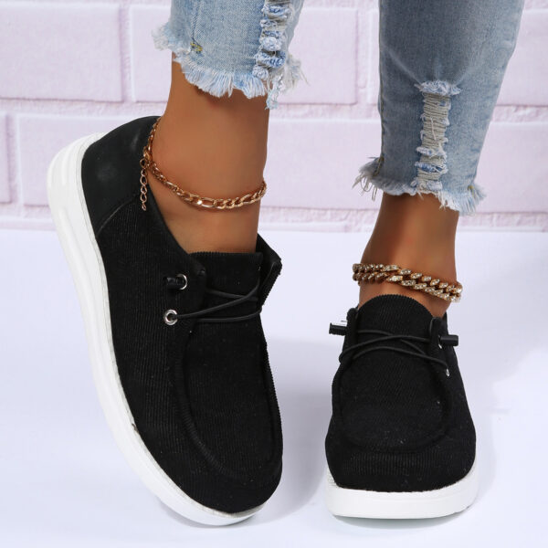 Flat Shoes Woman Breathable Elastic Band Casual Shoes Walking - Image 4