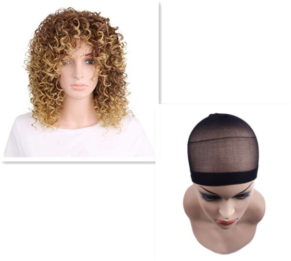 Fashionable chemical short curly hair wig - Image 3