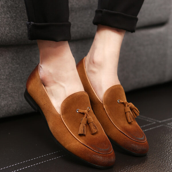 Pea shoes leather shoes for men - Image 5