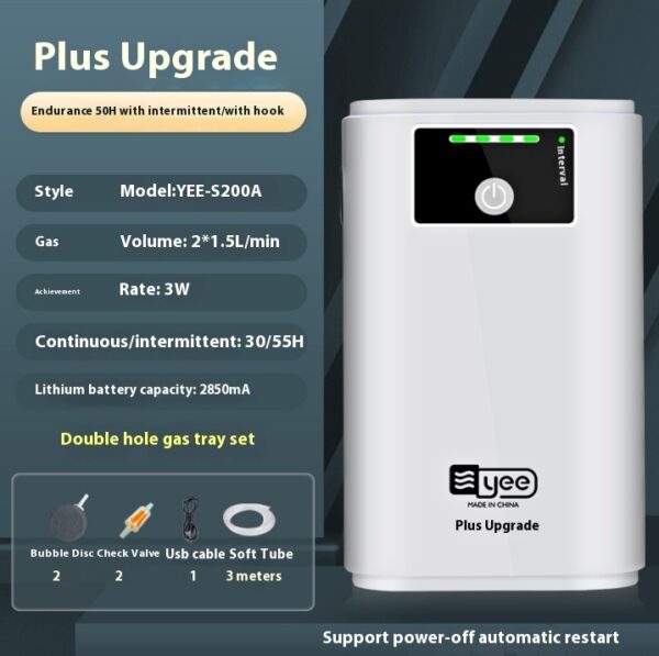 Yee USB Air  Aquarium  Aquarium Accessories Lithium Battery Oxygen Fish Tank Lithium Battery Oxygen - Image 7