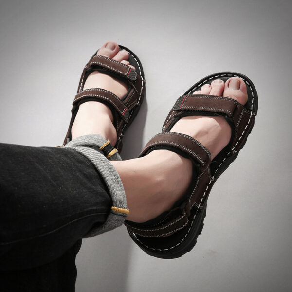 Summer Sandals Men's Velcro Sandals And Slippers - Image 2