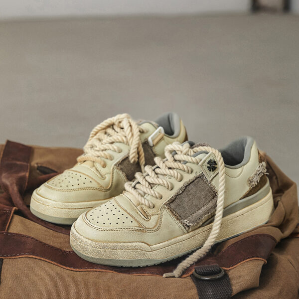 Summer New Couple Patch Vintage Skateboard Shoes - Image 3