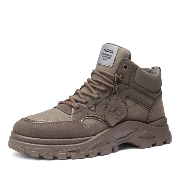 Fall Winter Men High Top Boots Thick Bottom Retro - Image 5