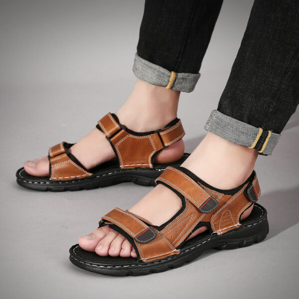 Summer Sandals Men's Velcro Sandals And Slippers - Image 5