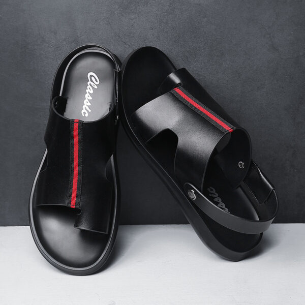 Summer casual breathable male leather sandals - Image 4
