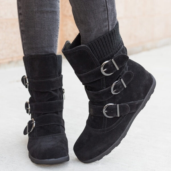 Casual Winter Boots Strap Buckle Shoes - Image 7