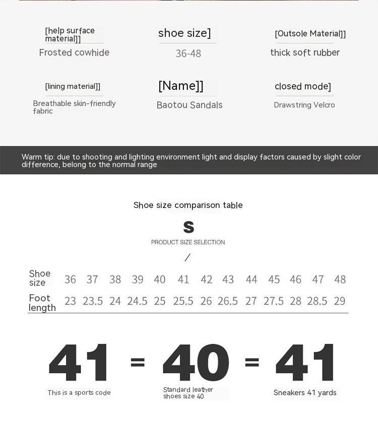 Authentic Leather Toe Box Outdoor Casual Beach Shoes - Image 7