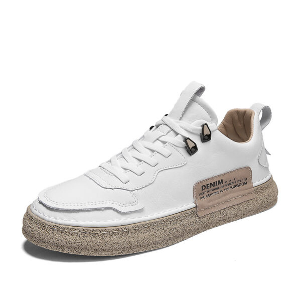Leather Men's Versatile Casual Sneakers - Image 5