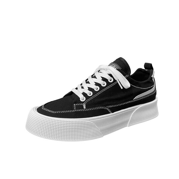 Canvas Breathable Low Top Platform Men's Casual Sneakers - Image 3