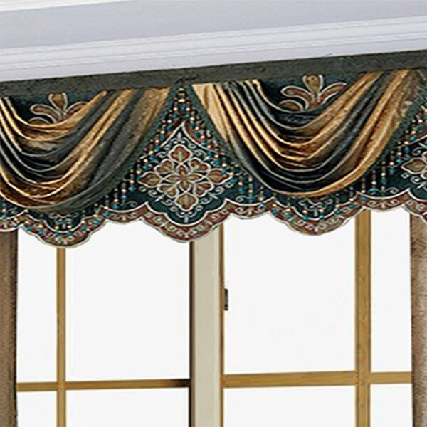 Two Pieces Of Luxurious European Villa Curtains With Elegant Floral Patterns, Suitable For Living Room And Bedroom - Image 10