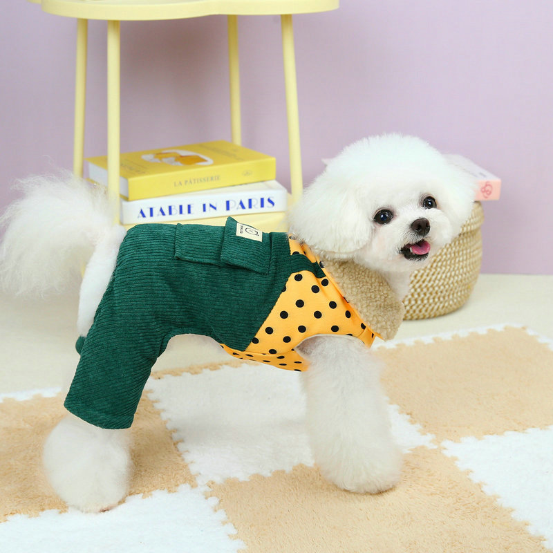 Pet Clothes Four-legged Cotton-padded Clothes Go Out In Autumn And Winter - Image 2