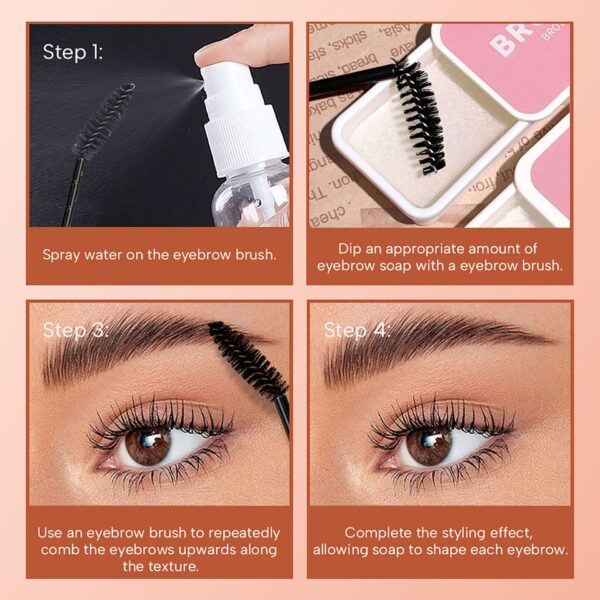 Iron Box Portable Three-dimensional Light Eyebrow Hair Styling Cream - Image 3