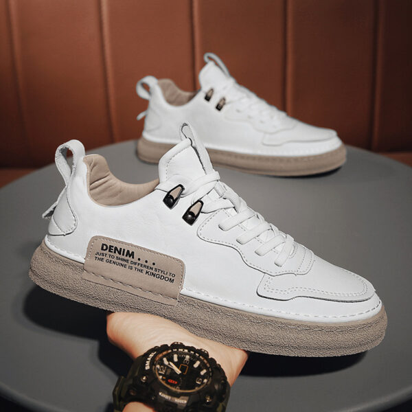 Leather Men's Versatile Casual Sneakers - Image 6