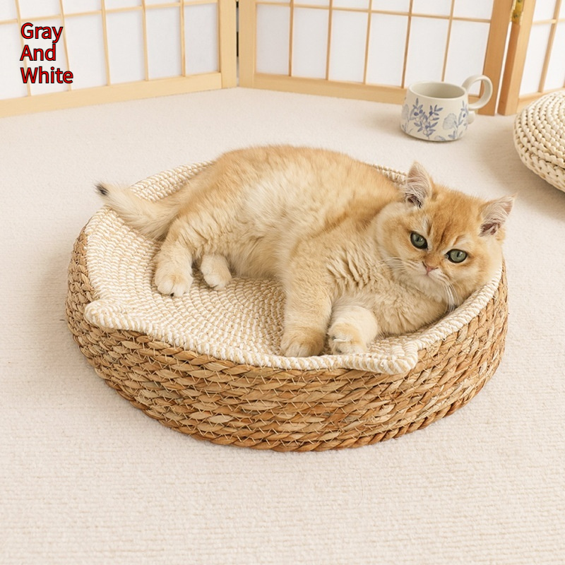 Rattan Cat Nest Cotton String Four Seasons Universal Pad - Image 6